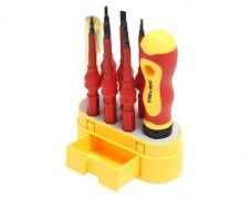 Диэлектрическая отвёртка BaumAuto BM-3031210 со сменными насадками и пробником