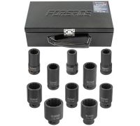 Набор ударных глубоких головок Forsage F-6108-9MPB, 3/4" DR, 12-гранные, 10 шт