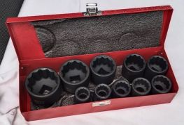 Набор ударных 12-гранных головок (10 шт.; 3/4") Forsage F-6109MPB Набор ударных 12-гранных головок (10 шт.; 3/4") Forsage F-6109MPB