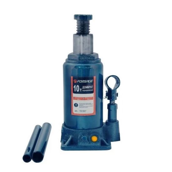 Cric hidraulic tip butelie FORSAGE T91007, cu capacitate de ridicare de 10 tone și supapă de siguranță (190-360 mm) Cric hidraulic tip butelie FORSAGE T91007, cu capacitate de ridicare de 10 tone și supapă de siguranță (190-360 mm)