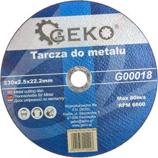 Disc de tăiere pentru metal GEKO G00018 (230×2,5×22,2 mm)
