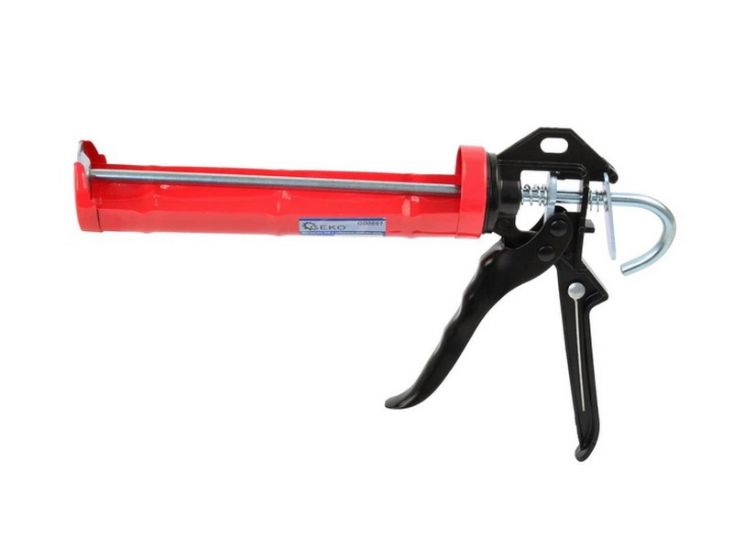 Pistol pentru silicon și etanșanți până la 225 mm, semi-deschis, ranforsat GEKO G00660
