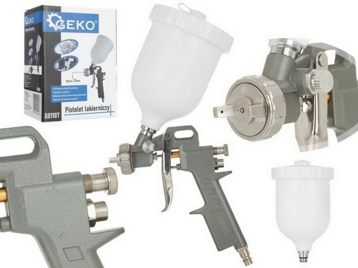 Pistol de vopsit pneumatic GEKO G01107, rezervor 0,5 l