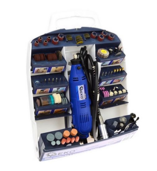 Mini polizor / mini freză electrică GEKO G81220 cu set de accesorii
