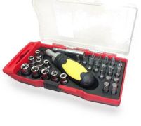 Реверсивная отвертка KingTul KT35 с набором бит, головок и адаптеров (35 предметов)