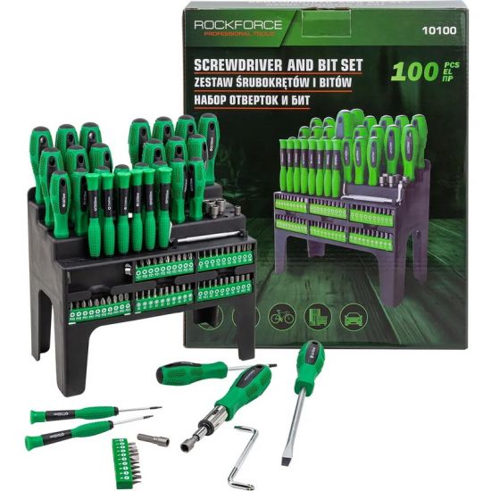 Set șurubelnițe și biți Rockforce RF-10100 – 100 piese