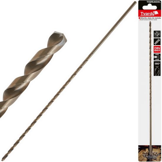 Сверло по металлу удлинённое TVARDY T02540XL HSS DIN1869 4.0×280 мм