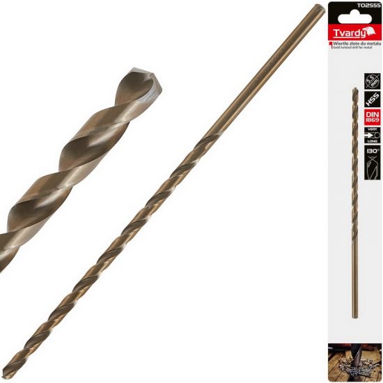 Burghiu pentru metal lung TVARDY T02555 HSS DIN1869 5.5×205 mm