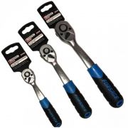 Cheie cu clichet cu mâner din cauciuc armat 3/8 " 72 dinți 80723A