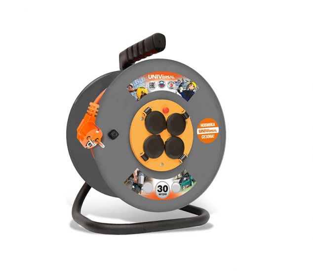 Удлинитель на катушке UNIVersal ВЕМ-250 IP-44 термо ПВС 3*1, 30 м Удлинитель на катушке UNIVersal ВЕМ-250 IP-44 термо ПВС 3*1, 30 м